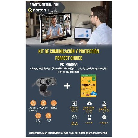 Kit Cámara Web + Antivirus PC-99055 - cámara web US (...)