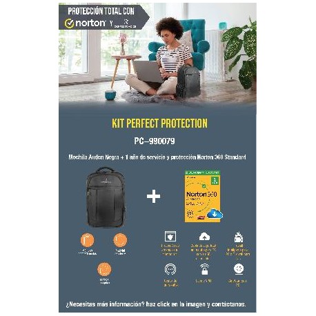 Mochila + Antivirus PC-990079 - Mochila Auden negra P (...)