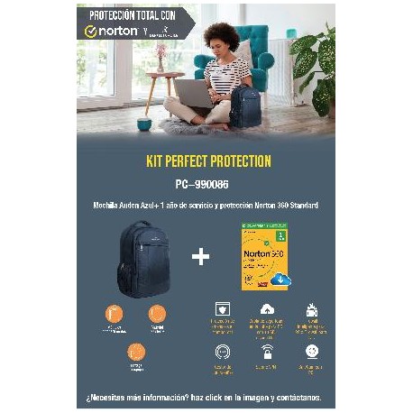 Kit Mochila + Antivirus PC-990086 - mochila Auden azu (...)