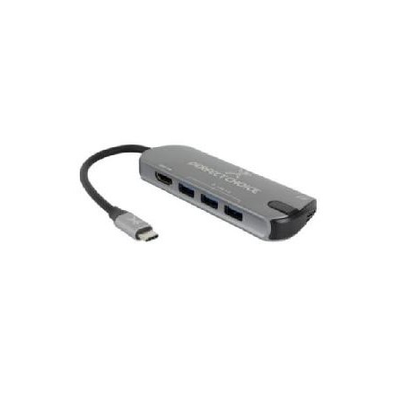 HUB 5 EN 1 USB-C PERFECT CHOICE PC-101246 - USB, 5 puertos