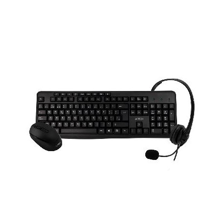 Kit de Oficina: Teclado - Mouse y Audífonos ACTECK A (...)