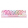 Teclado Mecánico Redragon K616-RGB PW - Rosa y Blanco