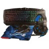 Kit Gaming 4 en 1  NECNON NGC-KRAKEN - 114 Teclas, Azul, 3200 DPI