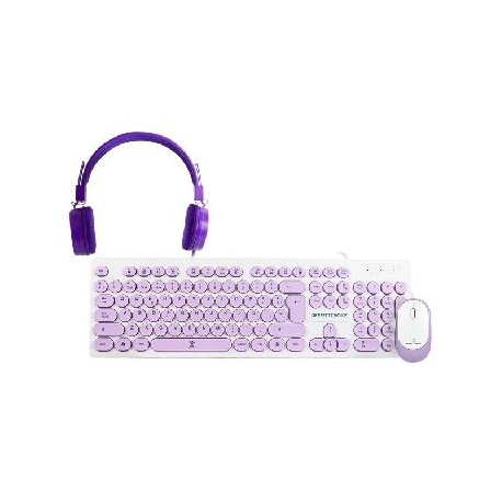 Kit alámbrico mouse+teclado morado Perfect Kids Farben PC-201724 -
