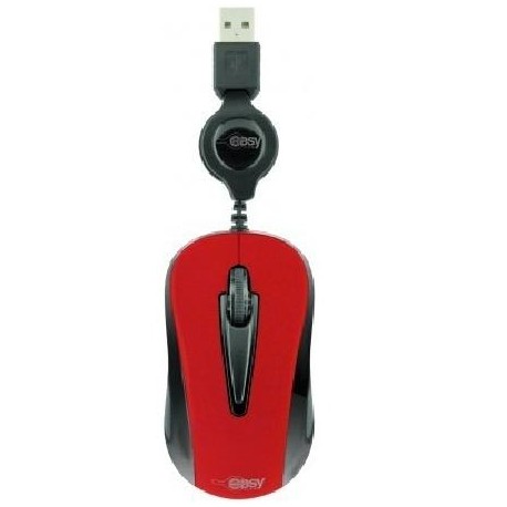 Mouse Easy Line EASY LINE - Rojo, USB, 1000 DPI