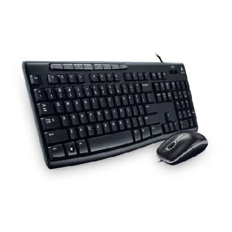 Kit de Teclado y Mouse LOGITECH MK200 - Estándar, Negro, 1000 DPI