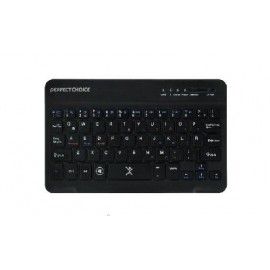 Teclado PERFECT CHOICE - Negro, Inalámbrico, Bluetooth