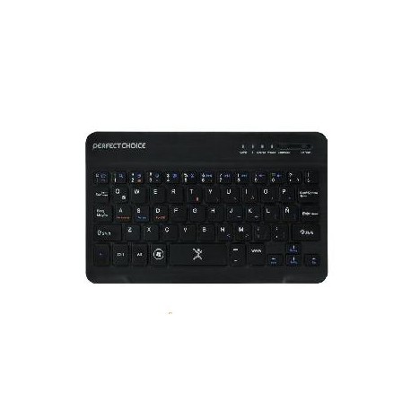 Teclado PERFECT CHOICE - Negro, Inalámbrico, Bluetooth