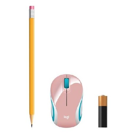 Mouse LOGITECH M187 - Rosa, RF inalámbrico