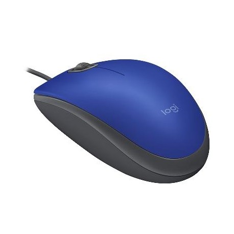 Mouse LOGITECH M110 - Azul, Alámbrico, Óptico, 1000 DPI
