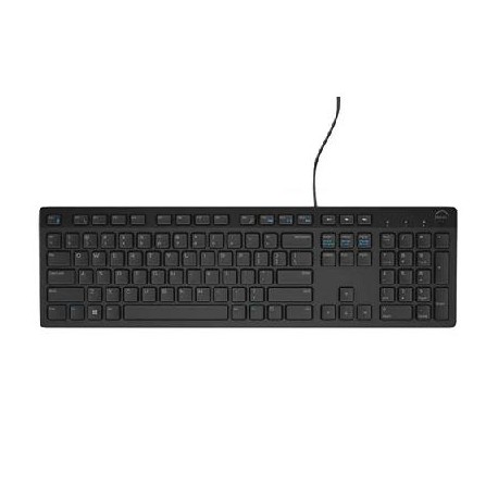 Teclado DELL KB216 (Inglés) - USB, Negro, PC/server, Alámbrico