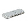 Hub USB MANHATTAN 160599 - USB 2.0, Gris, 4 puertos