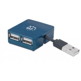 Hub USB MANHATTAN 160605 - USB 2.0/1.1, Negro, 4 puertos