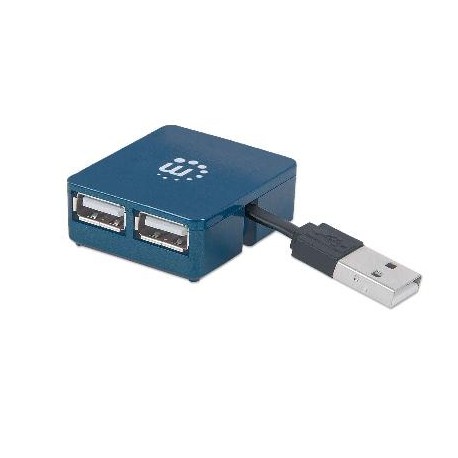 Hub USB MANHATTAN 160605 - USB 2.0/1.1, Negro, 4 puertos