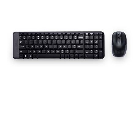 Kit de Teclado y Mouse LOGITECH MK220 - Estándar, Negro, 10 m