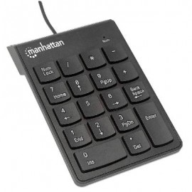 Teclado MANHATTAN - USB, Numérico, Negro