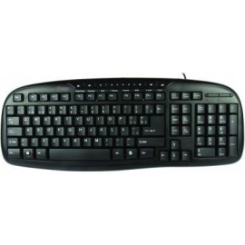 Teclado Multimedia PERFECT CHOICE - USB, Negro, Alámbrico