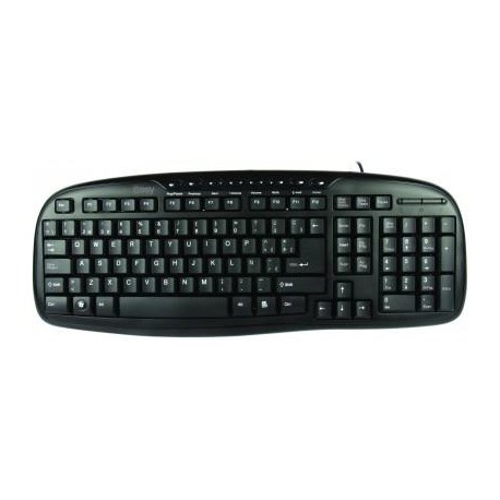 Teclado Multimedia PERFECT CHOICE - USB, Negro, Alámbrico