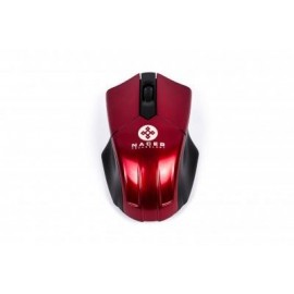 Mouse Naceb Technology - Rojo, 3 botones, Óptico, 1200 DPI