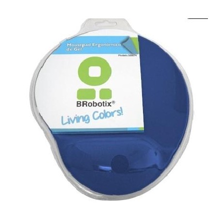 Mouse Pad BROBOTIX 500074A - Azul Marino, Gel