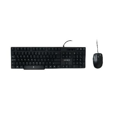 Kit de Teclado y Mouse PERFECT CHOICE - Estándar, Negro, 1200 DPI