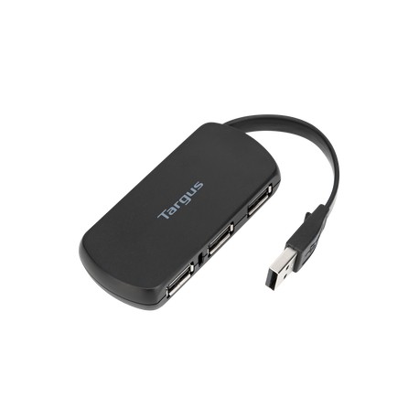 Hub USB TARGUS - USB 2.0, Negro, 4 puertos