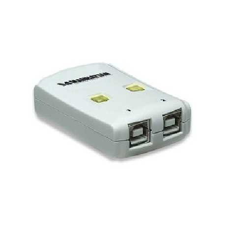 Hub USB 162005 MANHATTAN - USB 2.0, Color blanco, 2 puertos