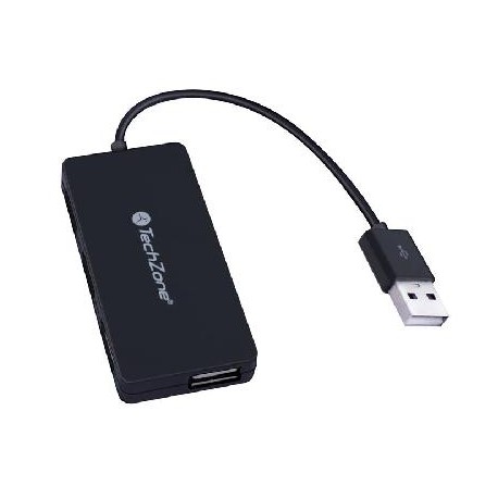 Hub 4 Puertos TechZone TZ17HUB02 USB - Negro