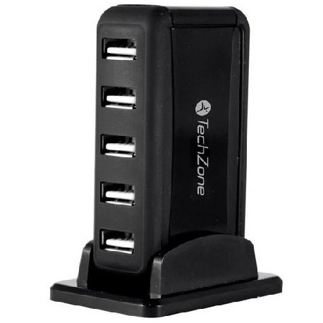 Hub 7 Puertos TechZone TZ17HUB01 USB - Negro