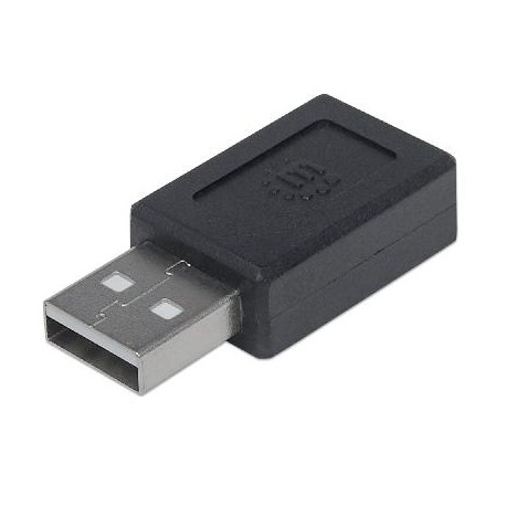 Adaptador USB C MANHATTAN 354653 - USB C, Negro