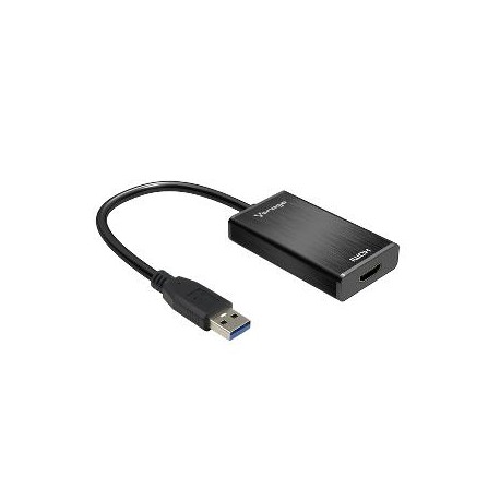 Adaptador USB A HDMI VORAGO Usb 3.0 Full HD - USB 3.0, HDMI, Negro