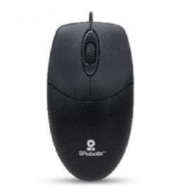 Mouse Básico USB BROBOTIX 497202 - Negro, 3 Botones, (...)