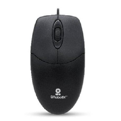 Mouse Básico USB BROBOTIX 497202 - Negro, 3 Botones, (...)