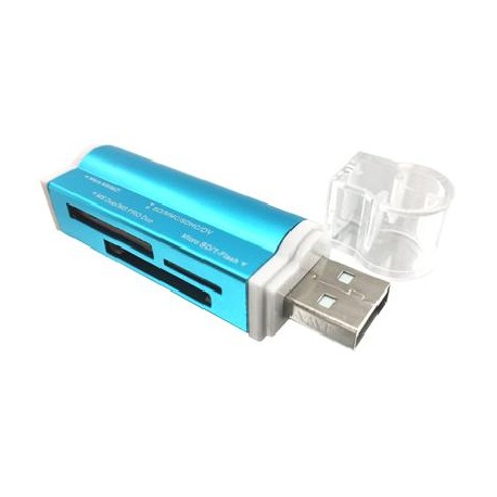 Lector USB BROBOTIX 180420A - USB V2.0, Azul