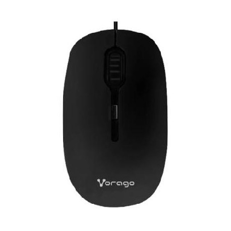 Mouse Alámbrico VORAGO MO-100 - Negro, Alámbrico, Óptico, 1200 DPI