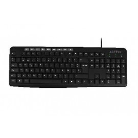 Teclado ACTECK Multimedia T300 - USB, Estándar, Negro, Alámbrico
