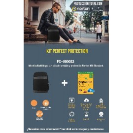 Kit Mochila + Antivirus PC-990093 - Mochila Negra Bol (...)
